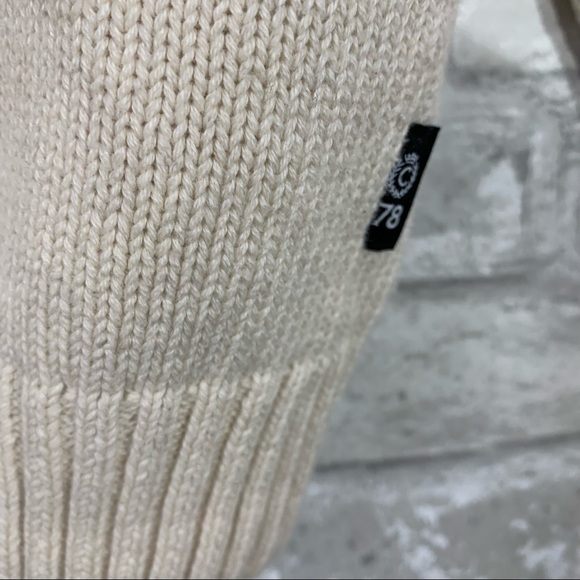 Chaps Men's XL Boho Sweater. Oversized Beachy Sweater Patterned Knit White - Picture 4 of 6